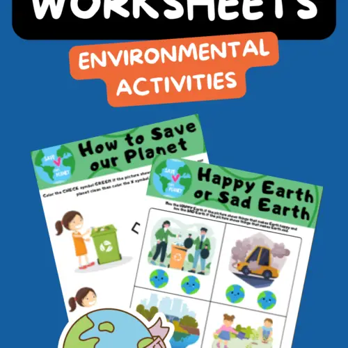 free Earth worksheets for kids for Earth month