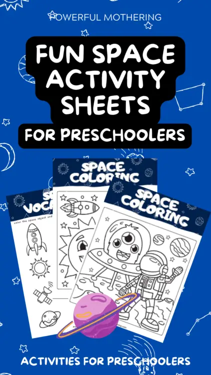 space worksheets for kids
