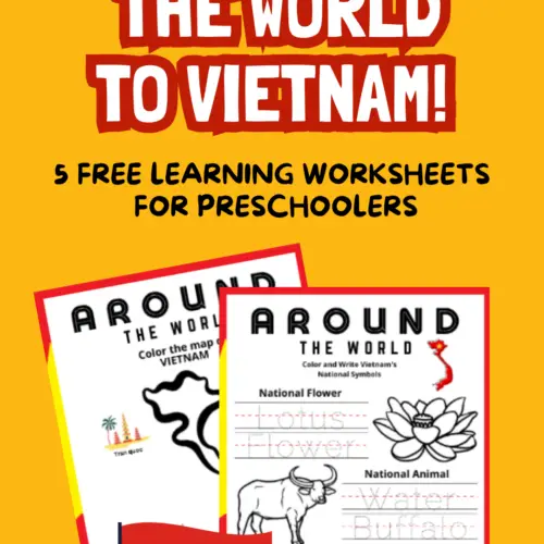 Around the World to Vietnam free printables for kids
