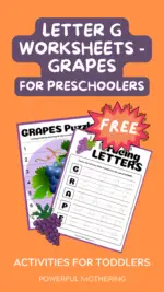 Letter G Worksheets – Grapes
