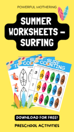 Summer Worksheets – Surfing