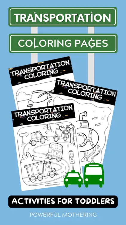 Free transportation worksheets coloring for kids