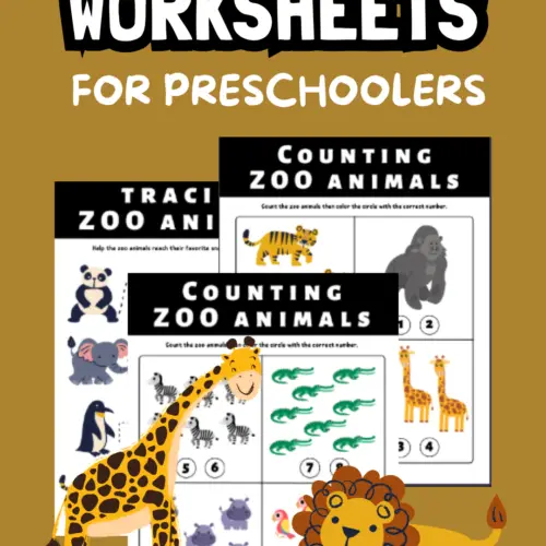 Zoo animals worksheets for preschoolers