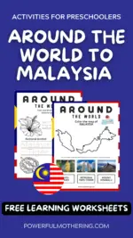 Around the World to Malaysia Free Worksheets