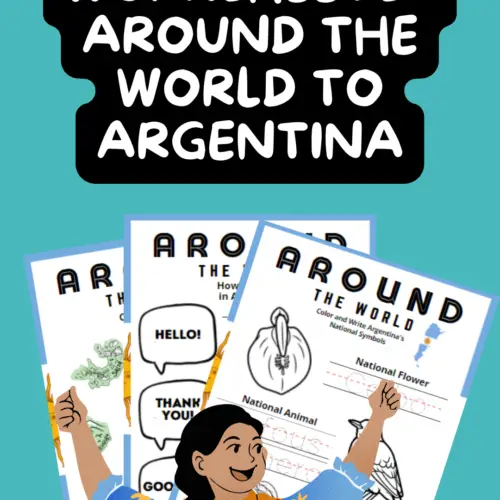 cultural worksheets for kids - free - around the world to Argentina