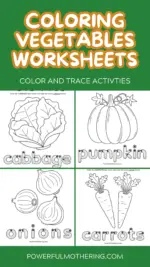 Coloring Vegetables Worksheets