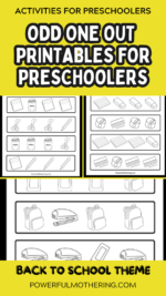 Odd One Out Printables for Preschoolers