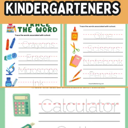 tracing worksheets for kindergarteners