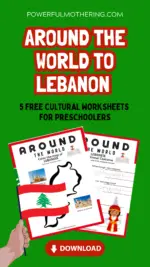 Around the World to Lebanon Cultural Worksheets
