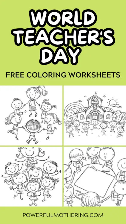 World Teachers Day free coloring worksheets