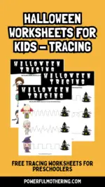 Halloween Worksheets for Kids – Tracing