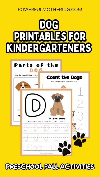 free dog printables for kindergarteners 