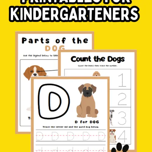 free dog printables for kindergarteners