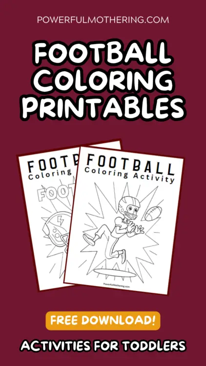 football coloring printables for kids (free)