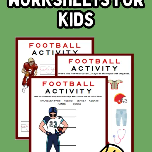 Fun football worksheets for kids