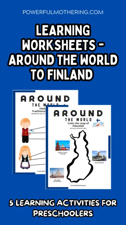 learning worksheets - Around the World to Finland
