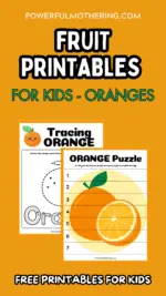 Fruit Printables for Kids – Oranges
