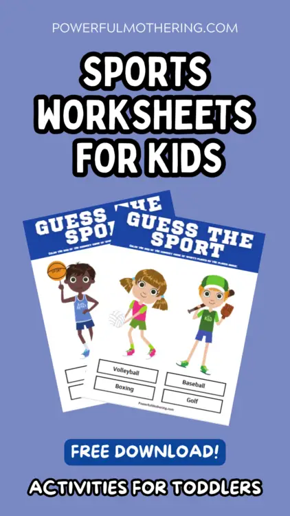 sports worksheets for kids