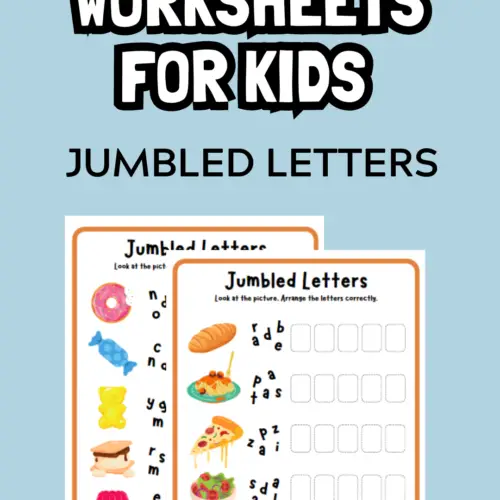 spelling worksheets for kids - jumbled letters