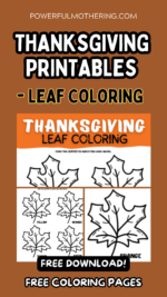 Thanksgiving Printables – Leaf Coloring