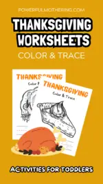 Thanksgiving Worksheets – Color & Trace