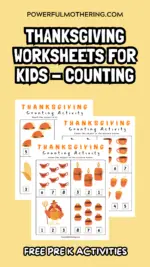 Thanksgiving Worksheets for Kids – Counting
