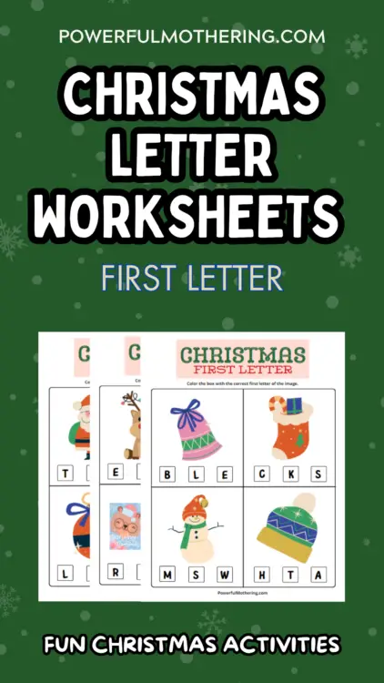 Free Christmas letter worksheets