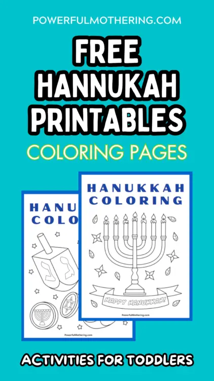 free Hanukkah coloring worksheets 