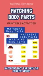 Printable Activities – Matching Body Parts