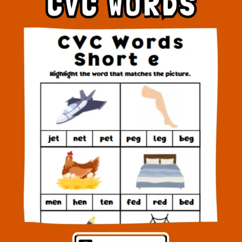 Phonics Printables - CVC Words