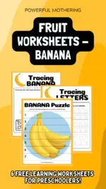 Fruit Worksheets – Banana
