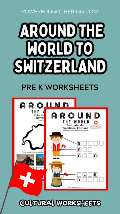 Pre K Worksheets - Around the World to Switzerland