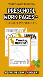 Preschool Work Pages – Carrot Printables
