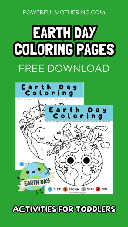 Earth day coloring pages - color by number