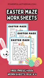 Easter Maze Worksheets For Preschoolers