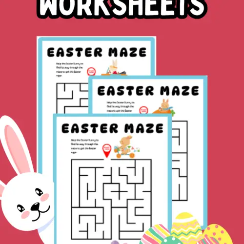 Easter Maze Worksheets For Preschoolers