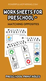 Worksheets for Preschool – Matching Opposites
