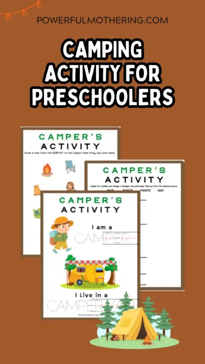 Camping Activity for Preschoolers