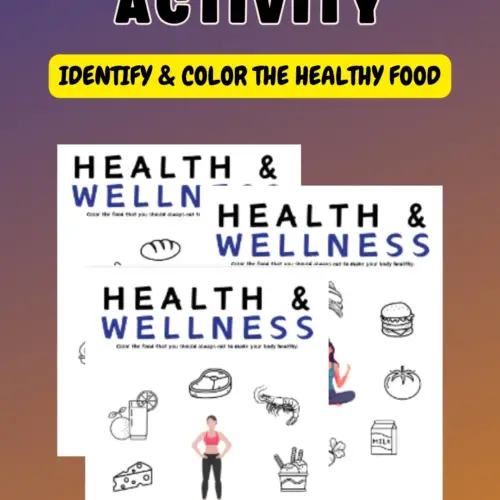 Preschool Healthy Body Activity - Color the Food