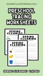 Preschool Tracing Worksheets – Spring Cleaning